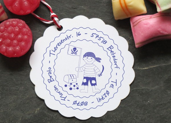 Stempel für Kinder mit Pirat und Schatzkiste