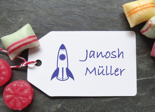 Stempel Rakete für Kinder