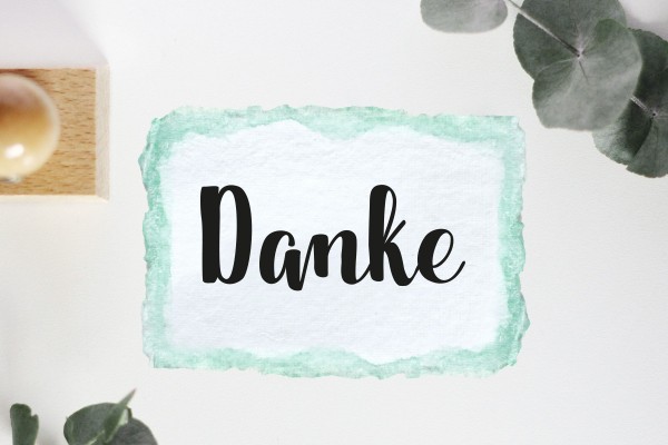 Textstempel: Danke