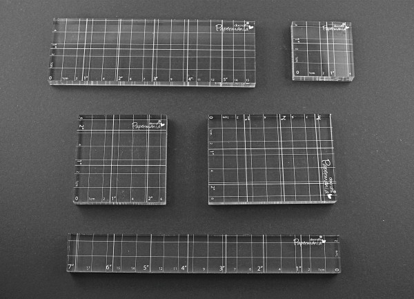5er Set Acryl Platten für Silikonstempel