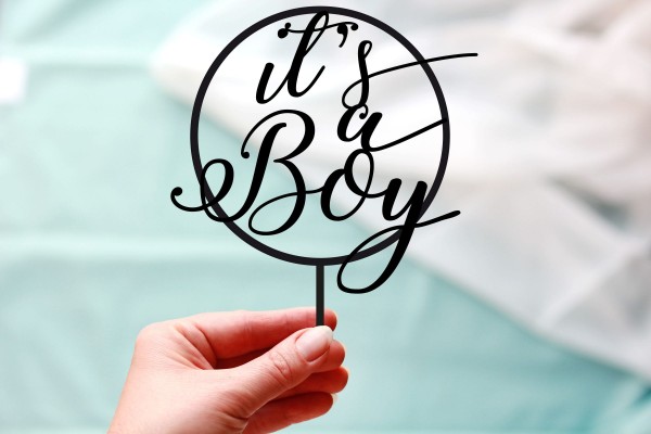 Cake Topper rund it´s a Boy