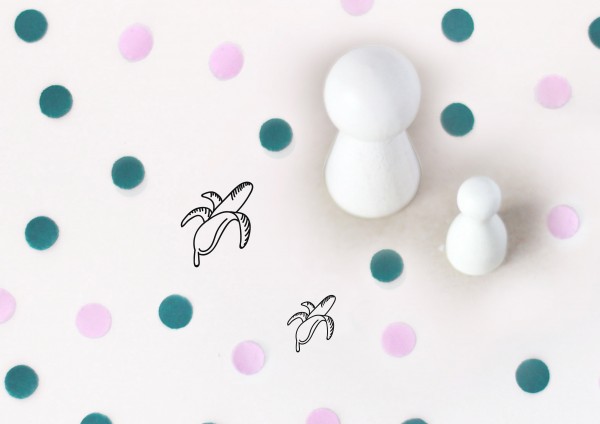 Kleiner Stempel mit Motiv: Banane