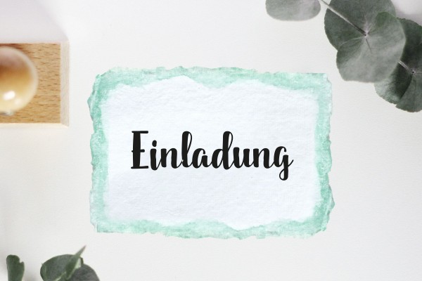 Textstempel: Einladung