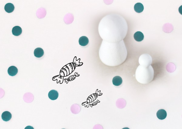 Kleiner Stempel mit Motiv: Bonbon