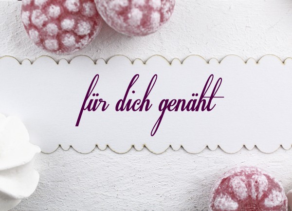 Textstempel - für dich genäht -