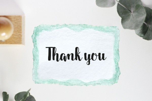 Textstempel: Thank you