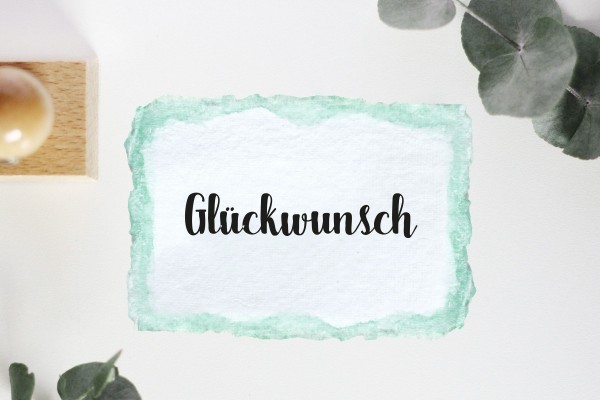 Textstempel: Glückwunsch