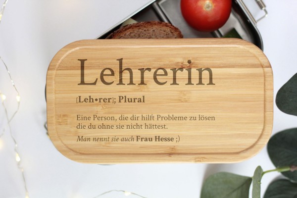 Brotdose für Teacher Definition Geschenk Lunchbox